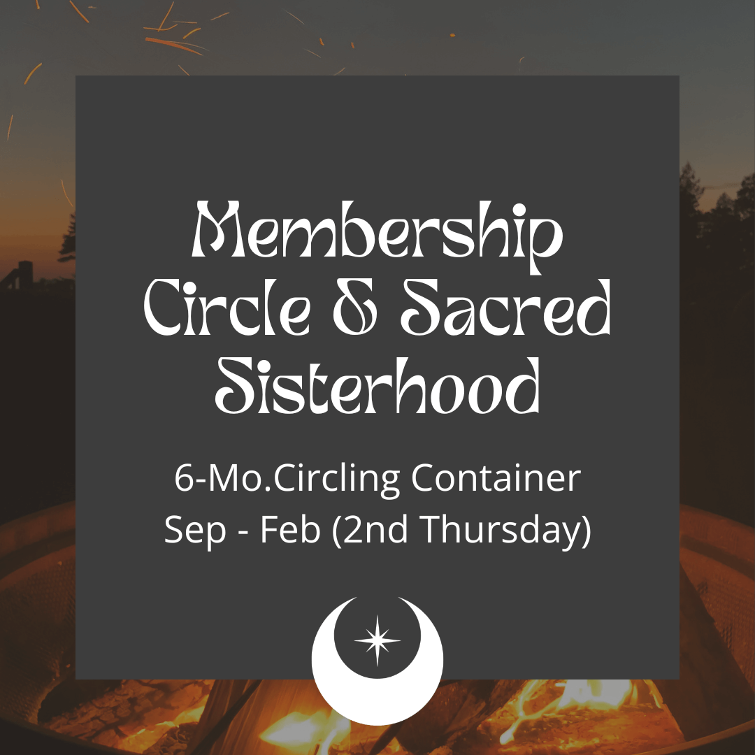 infographic with a fire and an invitation to join the sacred sister membership circle